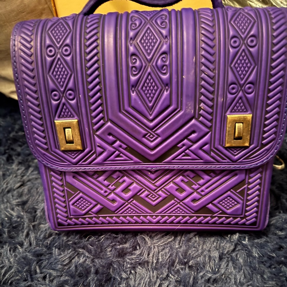 Elegant Purple Geometric Women's Bag